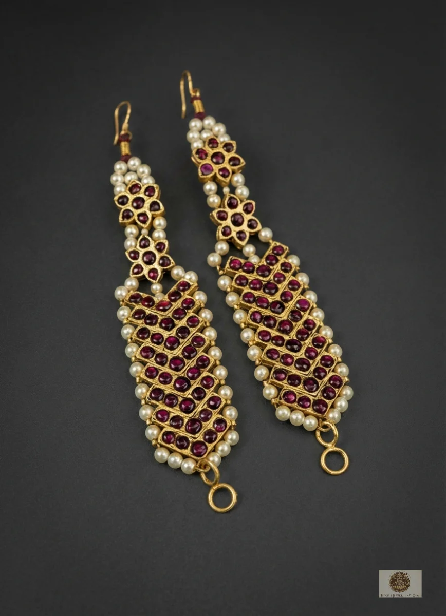 V Mattal with Flower | Original Temple Jewellery