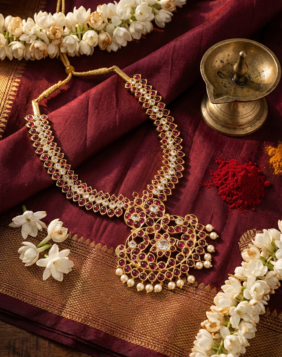 3 STONE NEW PATHAKKAM | Original Temple Jewellery